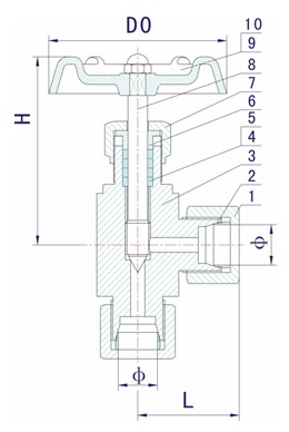 J94W針型閥結(jié)構圖